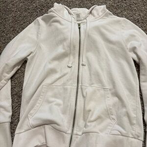 White Zip-Up Hoodie